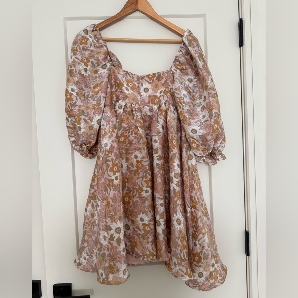Etiquette boutique floral puff sleeve mini dress - Picture 8 of 8
